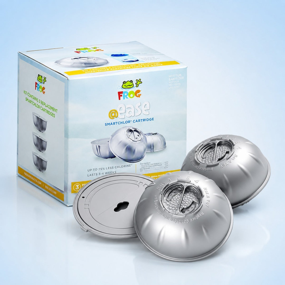 FROG @ease Simplicity, Regular Size – SmartChlor Replacement Cartridges, 3 Pack