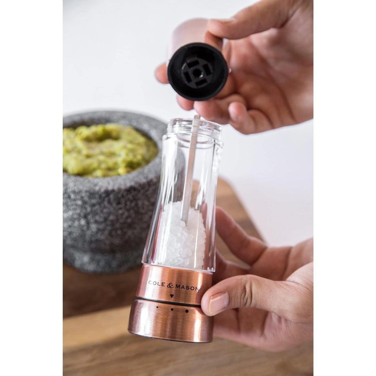 Cole & Mason Derwent Salt Mill Grinder Copper Adjustable Gourmet Kitchen NWT