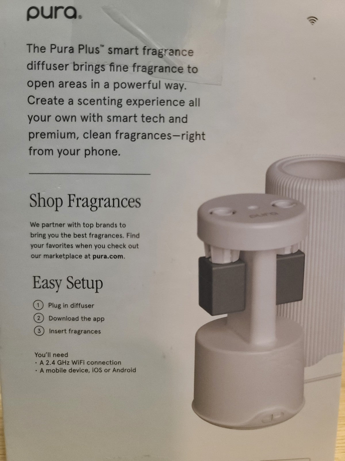 Pura Plus Smart Fragrance Diffuser White Dual + Two SMART FRAGRANCE REFILLS