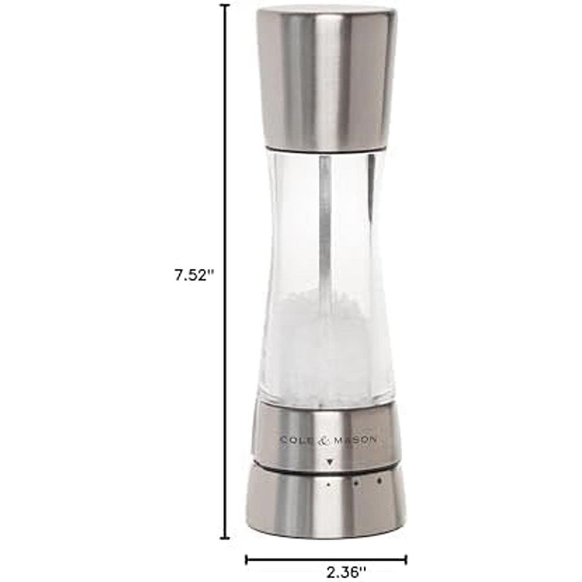 Cole & Mason Derwent Salt Mill 7.5 Stainless Steel Grinder Adjustable NWT