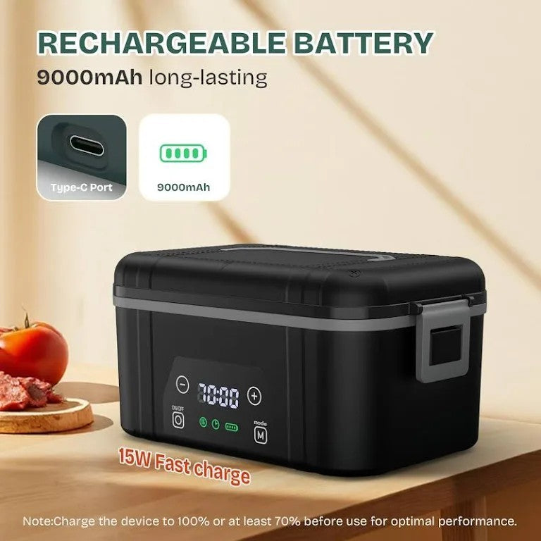 Cordless Electric Lunchbox rechargable  1.3L hot/cold