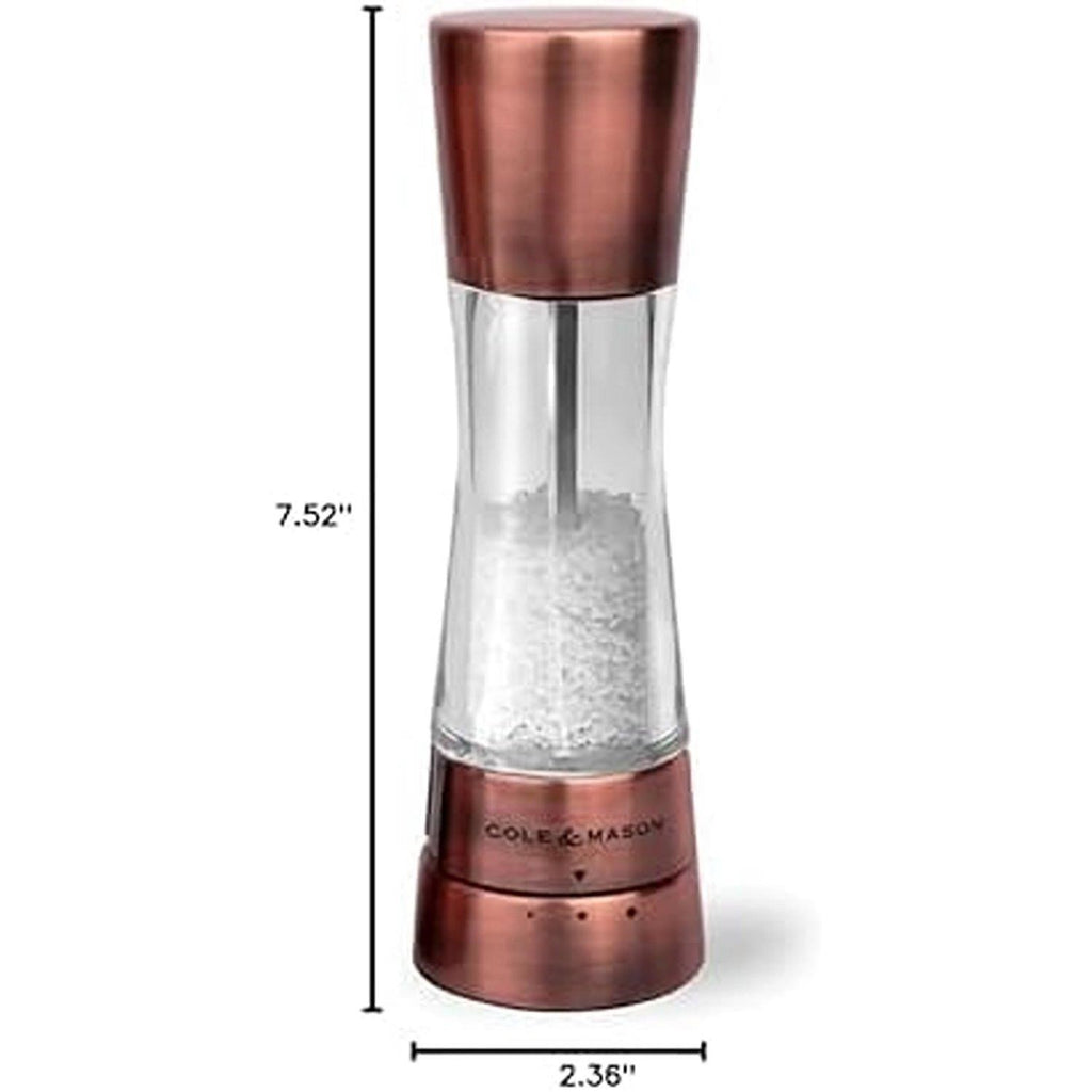 Cole & Mason Derwent Salt Mill Grinder Copper Adjustable Gourmet Kitchen NWT