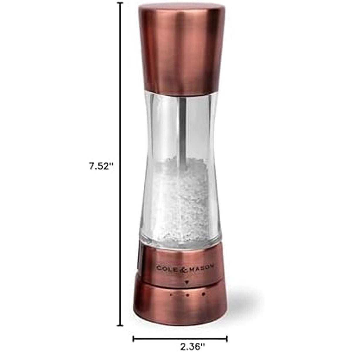 Cole & Mason Derwent Salt Mill Grinder Copper Adjustable Gourmet Kitchen NWT