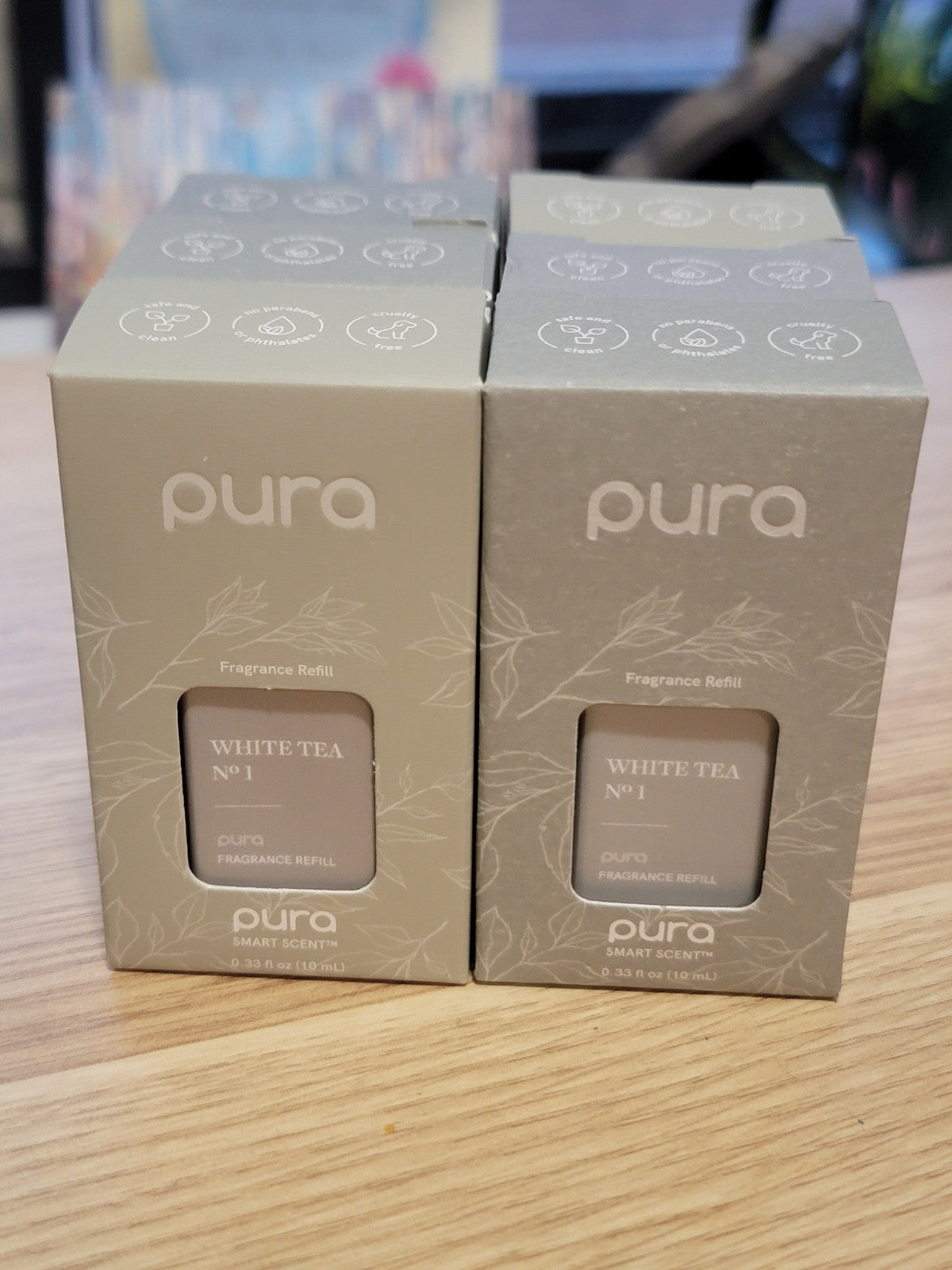 (2 Pack) Pura Smart Scent Refill White Tea No.1 0.33oz 10mL